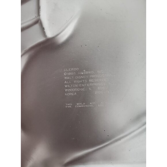 Vintage Wilton Aluminum Cake Pan Eleroo Wuzzles 1985 Walt Disney Elephant - Picture 3 of 4